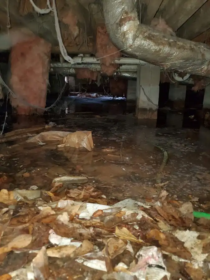 Crawl space flood assessment for Commercial Water Damage Restoration in Willingboro